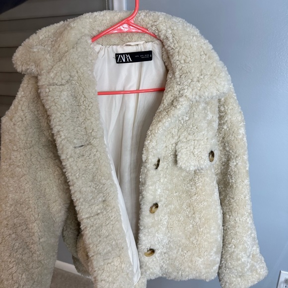 Zara shearling overshirt teddy jacket - Picture 2 of 4